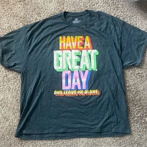Graphic Tee with Colorful Text
Size 3XL 
NWOT